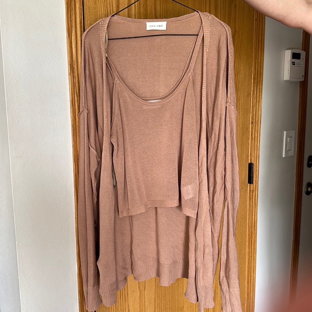 Luca & Grae Cardigan & Tank Set